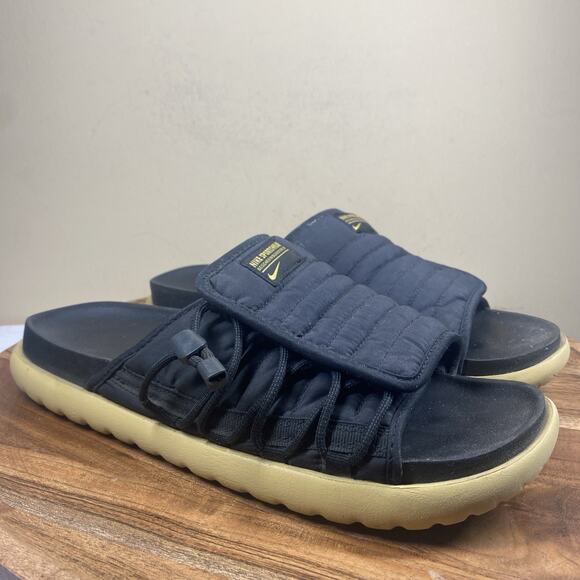 Nike Asuna 2 Mens Black Gum Size 11 Slides Sandals DC1457-004 - Picture 1 of 9